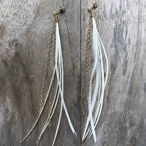 Long feather Earrings