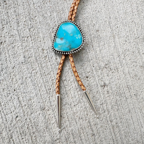 Rough Turquoise Bolo Tie