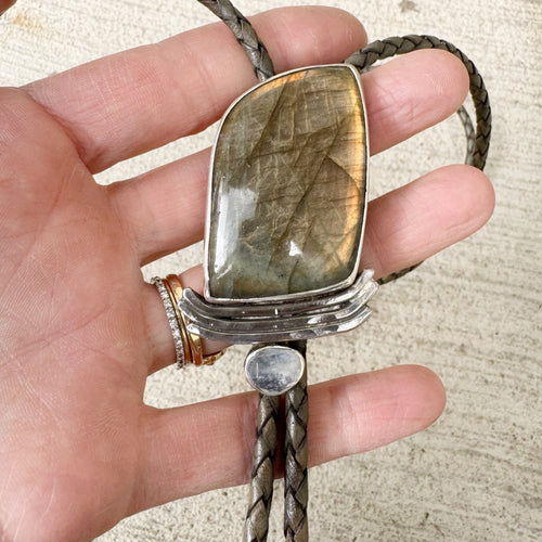 Labradorite Bolo Tie