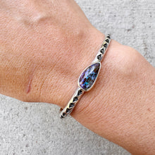 Load image into Gallery viewer, Stamped Stone Cuff Opal