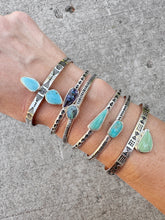 Load image into Gallery viewer, Stamped Stone Cuff Turquoise