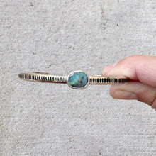 Load image into Gallery viewer, Stamped Stone Cuff Opal