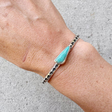 Load image into Gallery viewer, Stamped Stone Cuff Turquoise