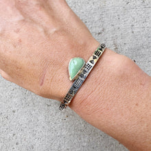 Load image into Gallery viewer, Stamped Stone Cuff Turquoise
