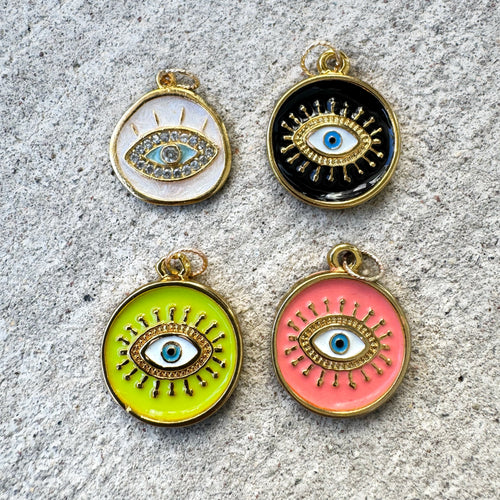 Evil Eye Enamel Charms