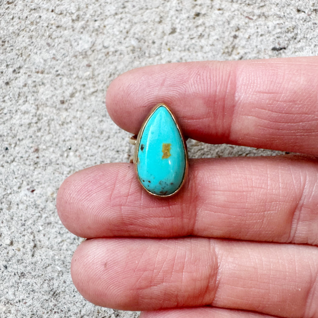 Turquoise Ear Cuff Gold