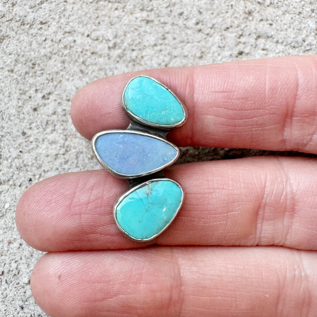 Turquoise & Opal Ear Cuff