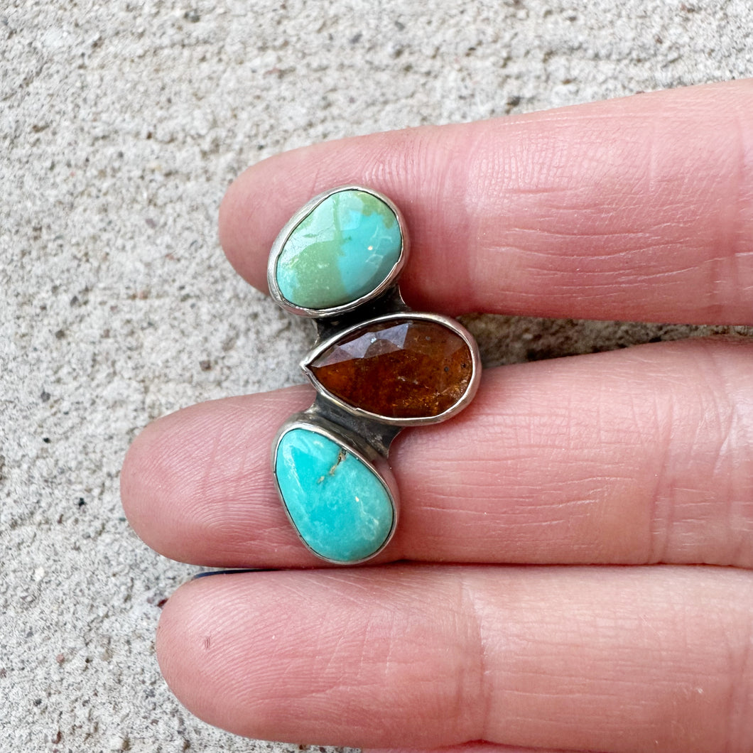 Turquoise & Kyanite Ear Cuff