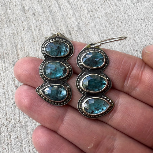 Triple Kyanite Earrings