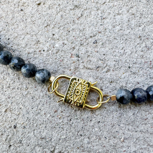 Labradorite Lock Necklace