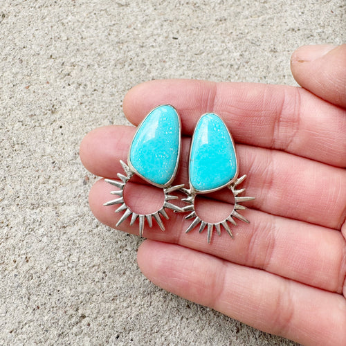 Turquoise Spike Studs