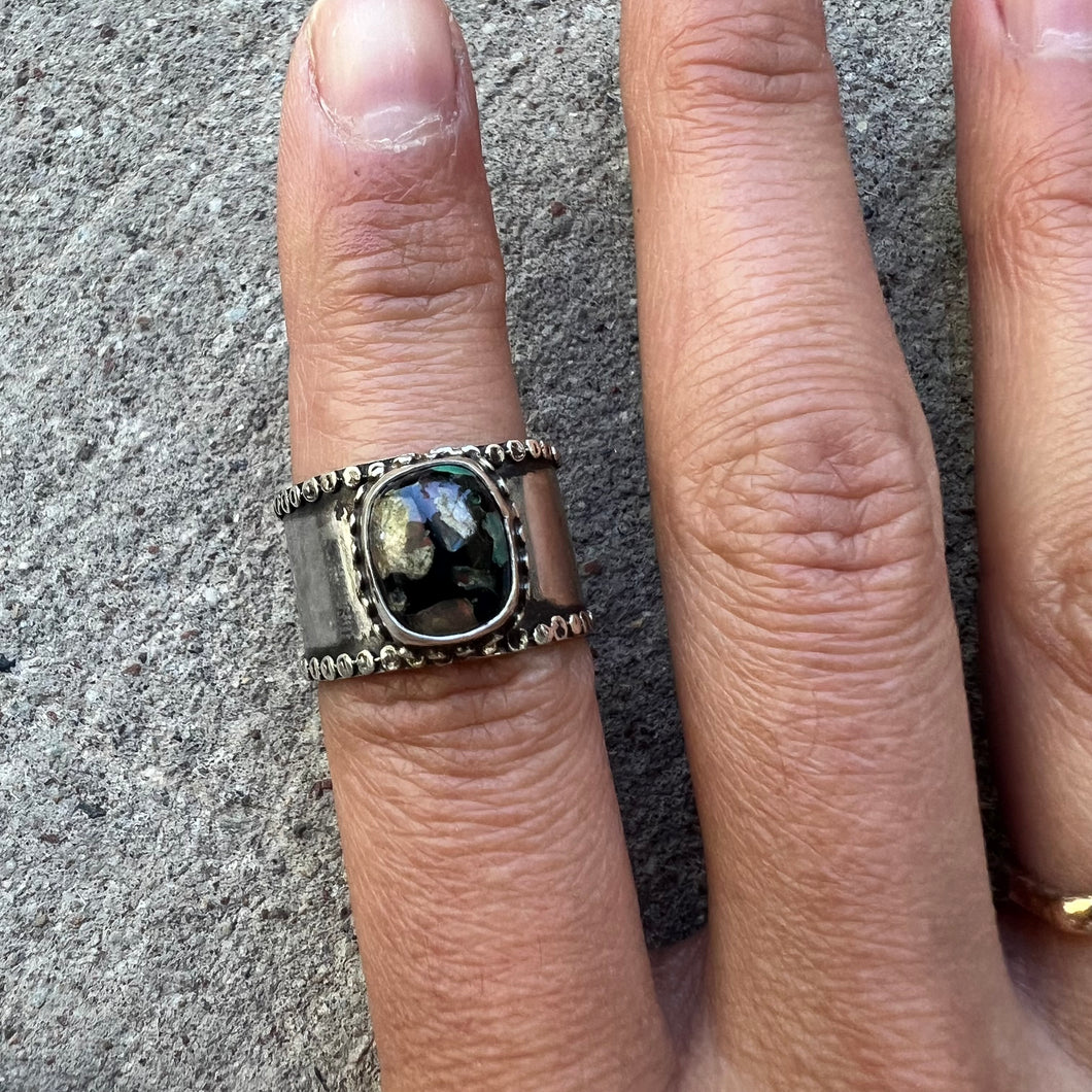Opal Wide Band Ring