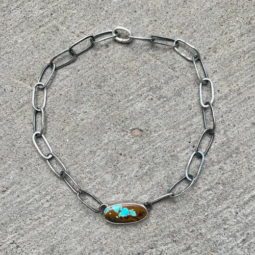 #8 Turquoise Choker (Handmade Chain)