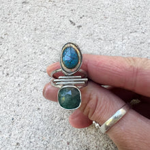 Load image into Gallery viewer, Wanderlust Ring Emerald &amp; Opal Sz 6