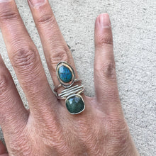 Load image into Gallery viewer, Wanderlust Ring Emerald &amp; Opal Sz 6