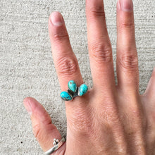 Load image into Gallery viewer, Triple Kingman Turquoise Ring Sz 8