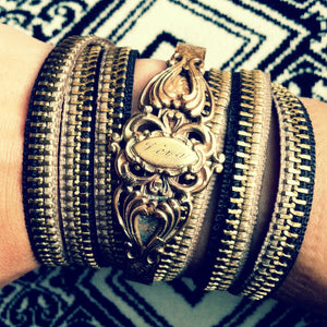 gold zipper bracelet