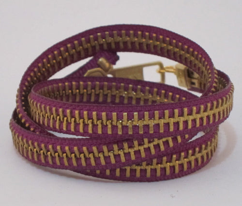 Zipper Bracelet Purple
