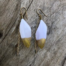 Load image into Gallery viewer, Feather Earrings White