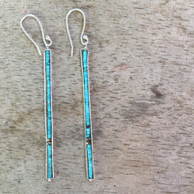 Load image into Gallery viewer, turquoise heishi earrings